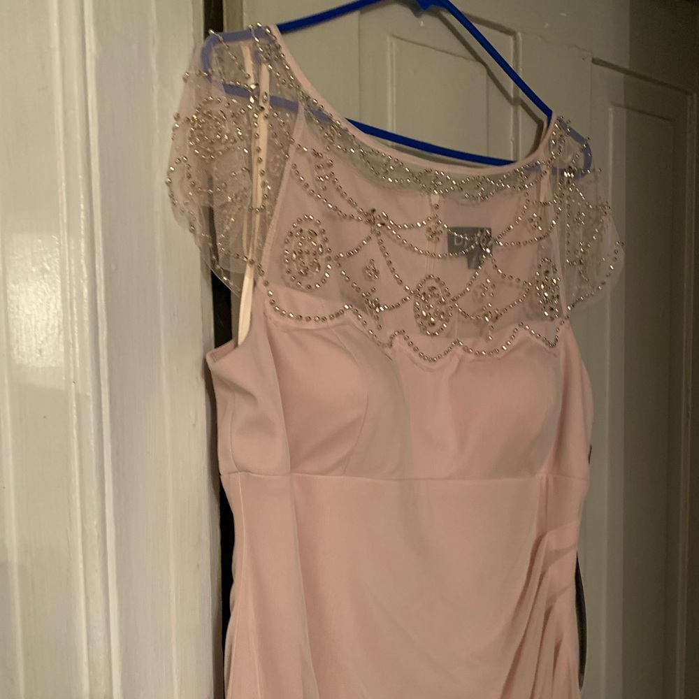 Pink dress  beautiful beaded top